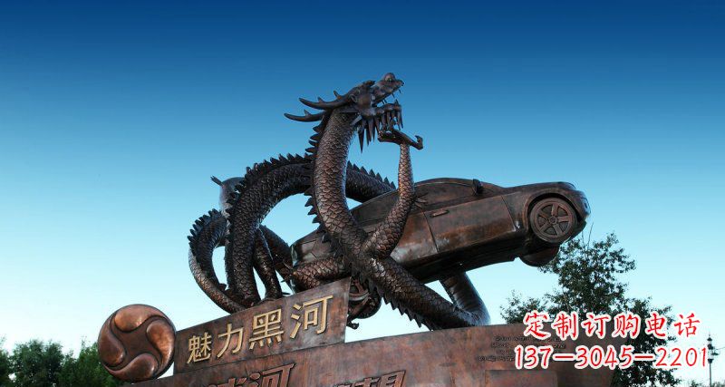 重庆广场神龙汽车铜雕