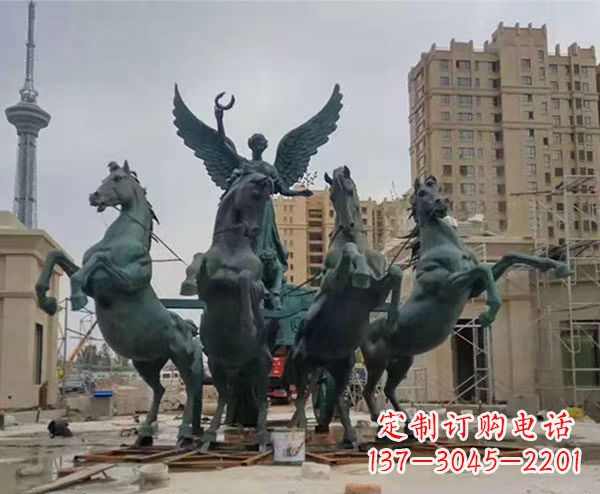 重庆中领雕塑:阿波罗战车铜雕精美华丽