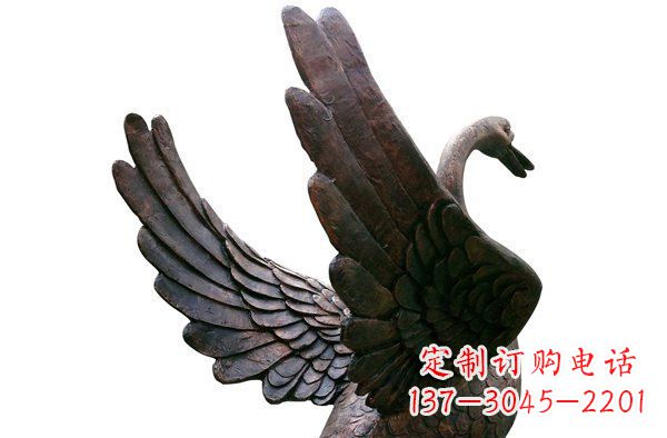 重庆广场天鹅动物铜雕