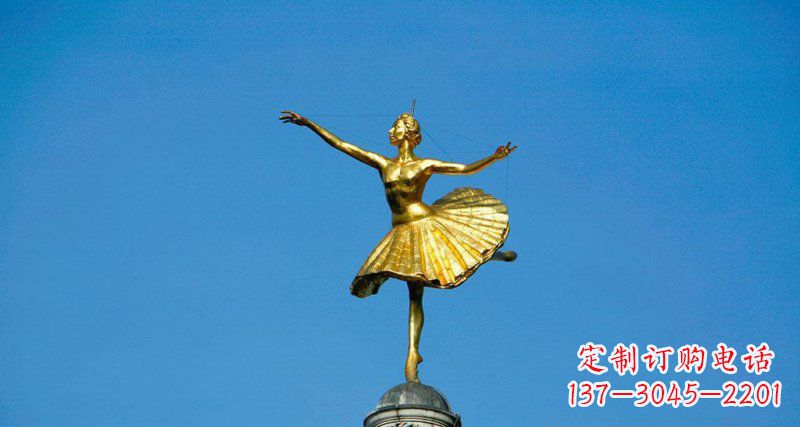 重庆精美手工跳芭蕾舞的西方女人铜雕