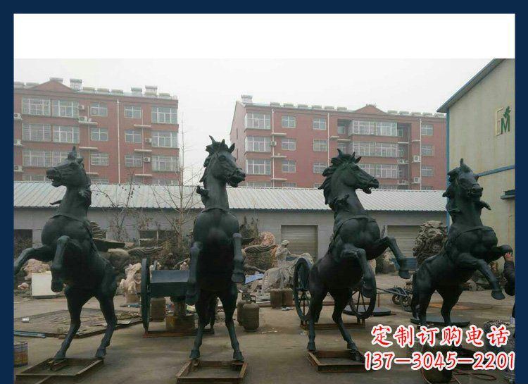 重庆广场铜雕立式飞马动物雕塑