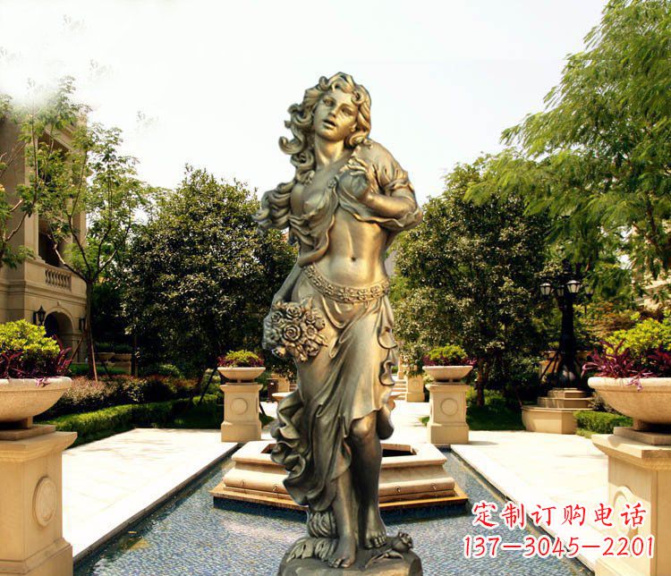 重庆广场铜雕女神像人物雕塑