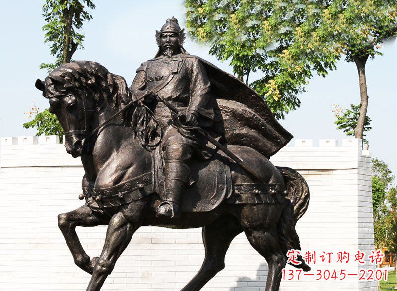 重庆广场铜雕骑马战士人物雕塑