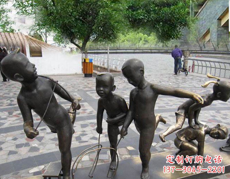重庆专业定制广场铜雕儿童雕塑
