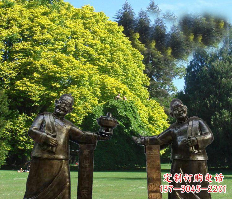 重庆重庆火锅店小二小品人物雕塑
