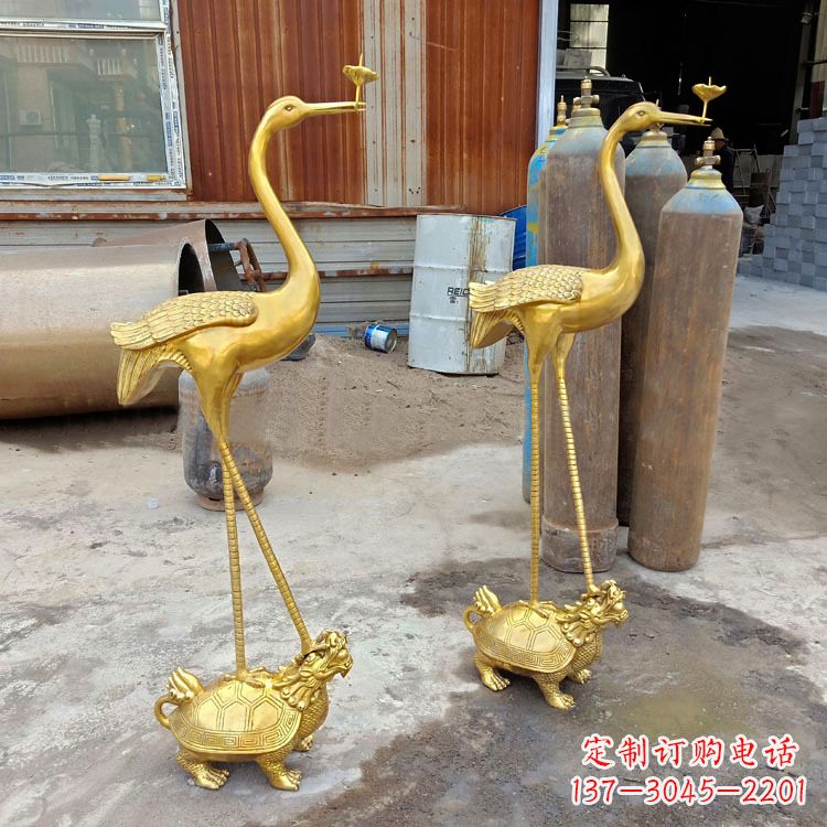 重庆精美的仙鹤铜雕,延年受益