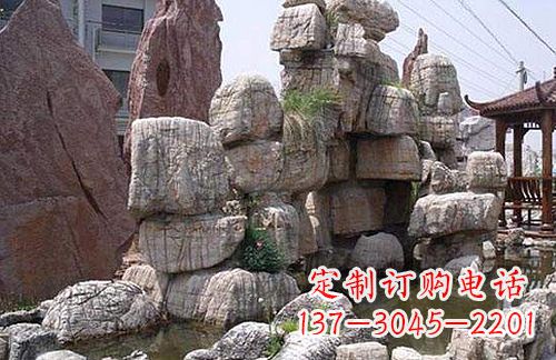 重庆引领艺术,华丽山水:龟纹石假山雕塑