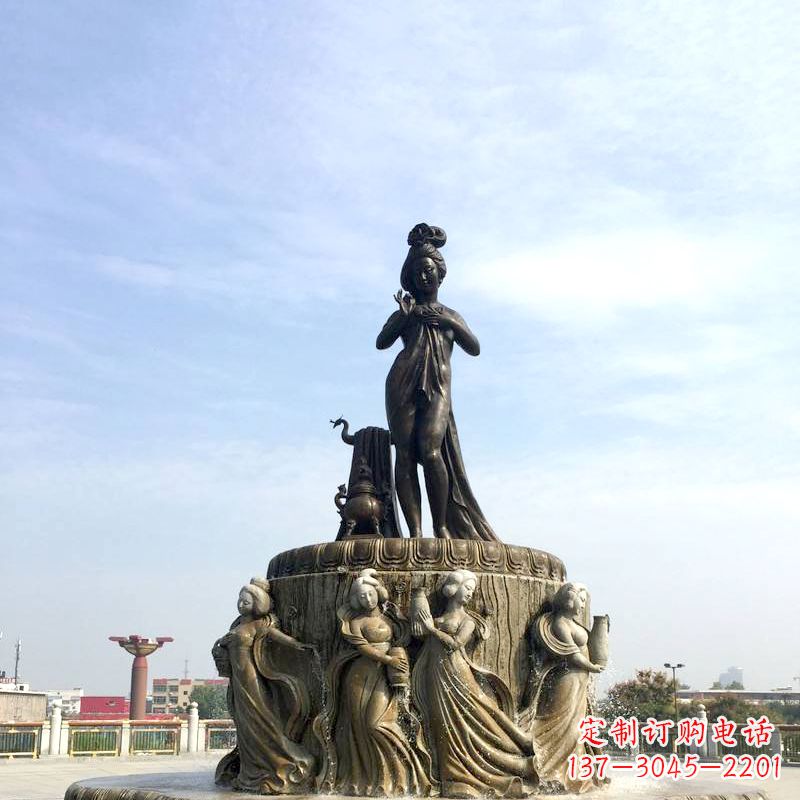重庆贵妃出浴景观雕塑-城市园林历史人物中国古代四大美女大象