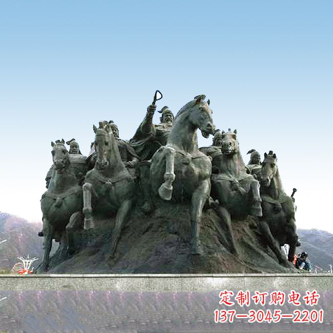 重庆郭子仪出征情景雕塑-景区景点中国历史名人大型雕塑