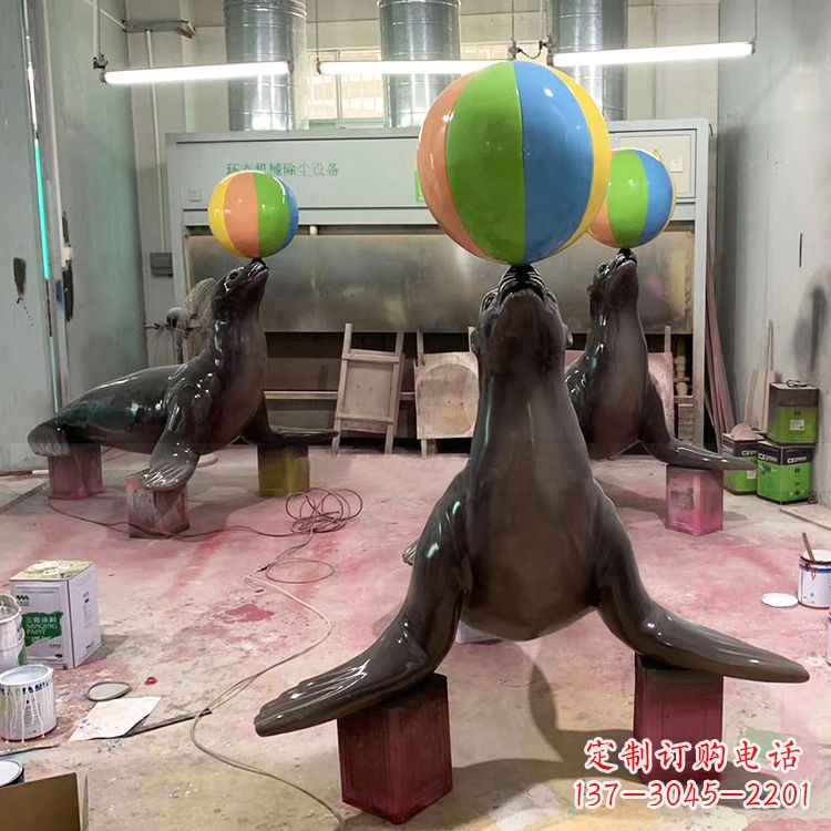 重庆海豹玻璃钢雕塑
