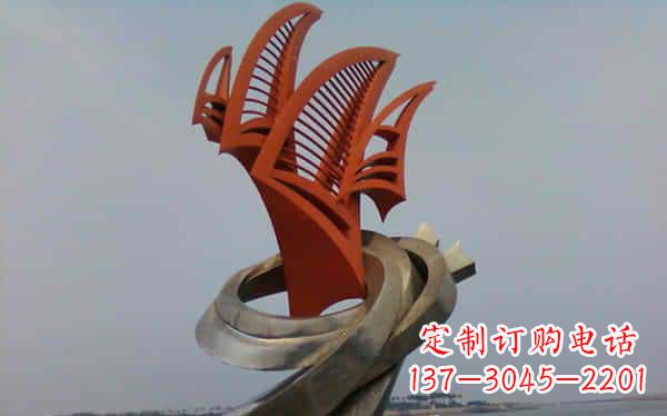 重庆定制不锈钢帆船雕塑