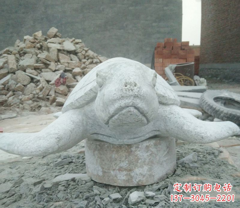 重庆海边动物海龟石雕