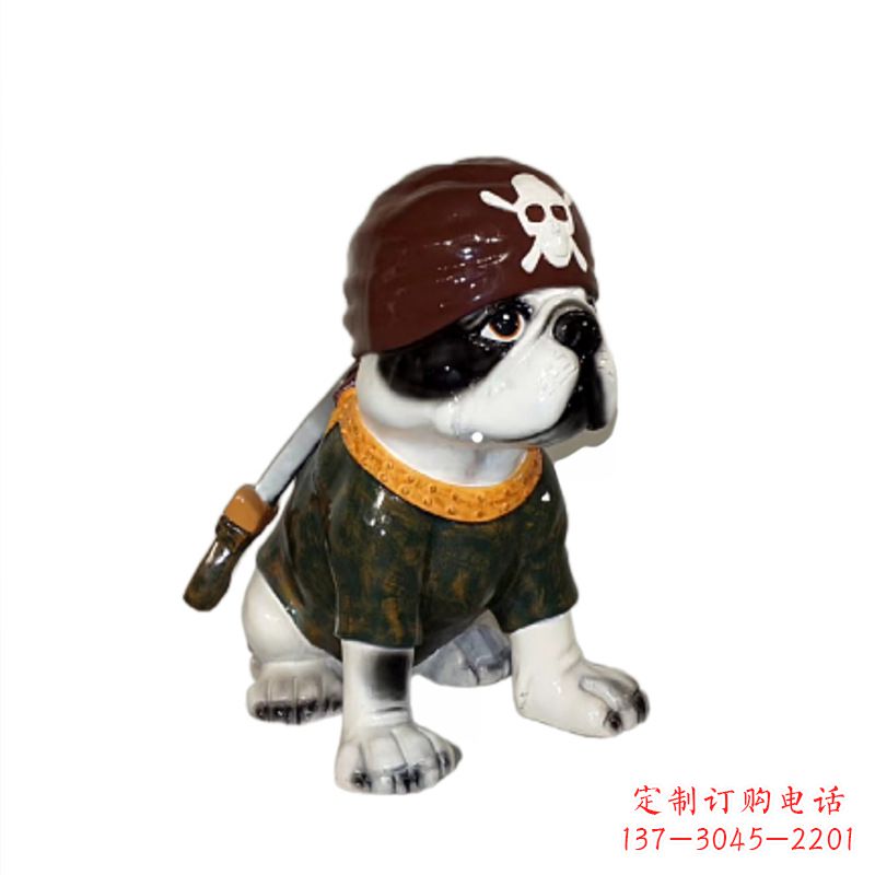 重庆海盗斗牛犬雕塑,精美外观,彰显激情