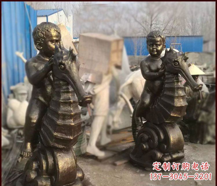 重庆海马公园景观铜雕