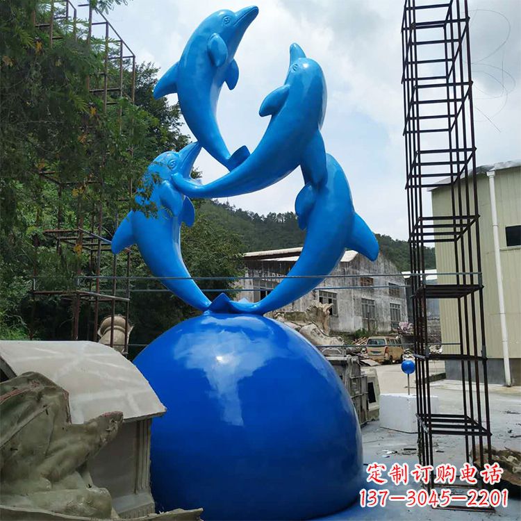 重庆海豚玻璃钢景观雕塑