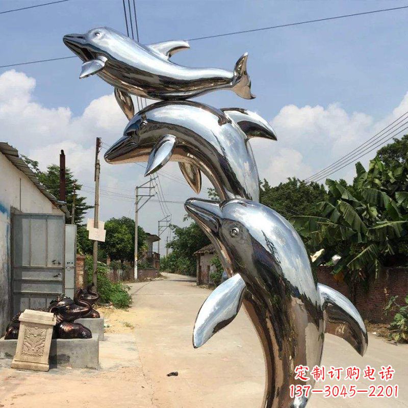重庆海豚不锈钢雕塑