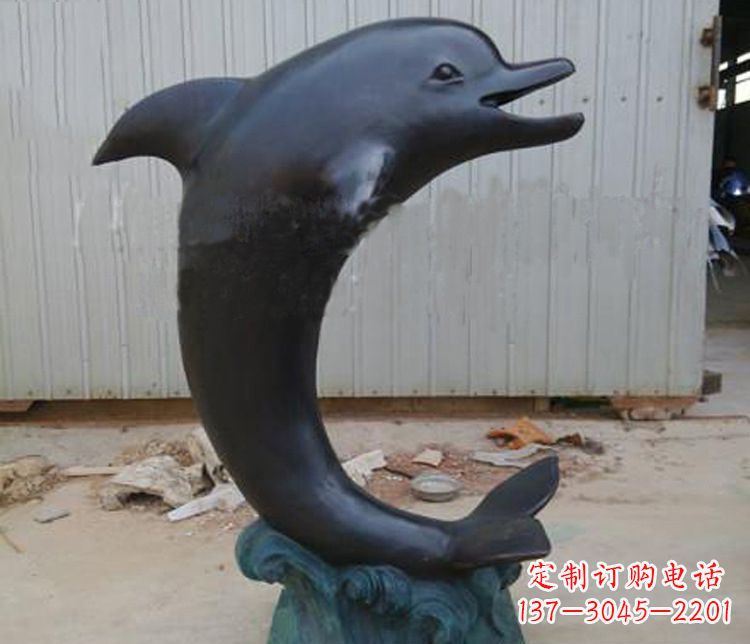 重庆海豚海洋动物喷泉铜雕塑
