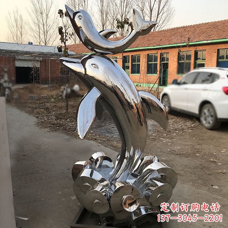 重庆海豚不锈钢雕塑,带来动人惊喜