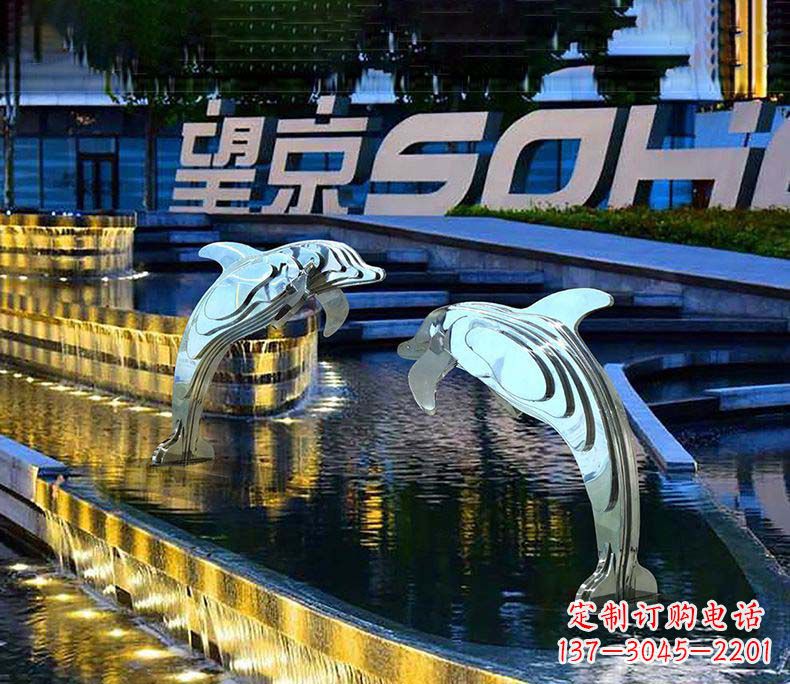 重庆可爱海豚不锈钢雕塑