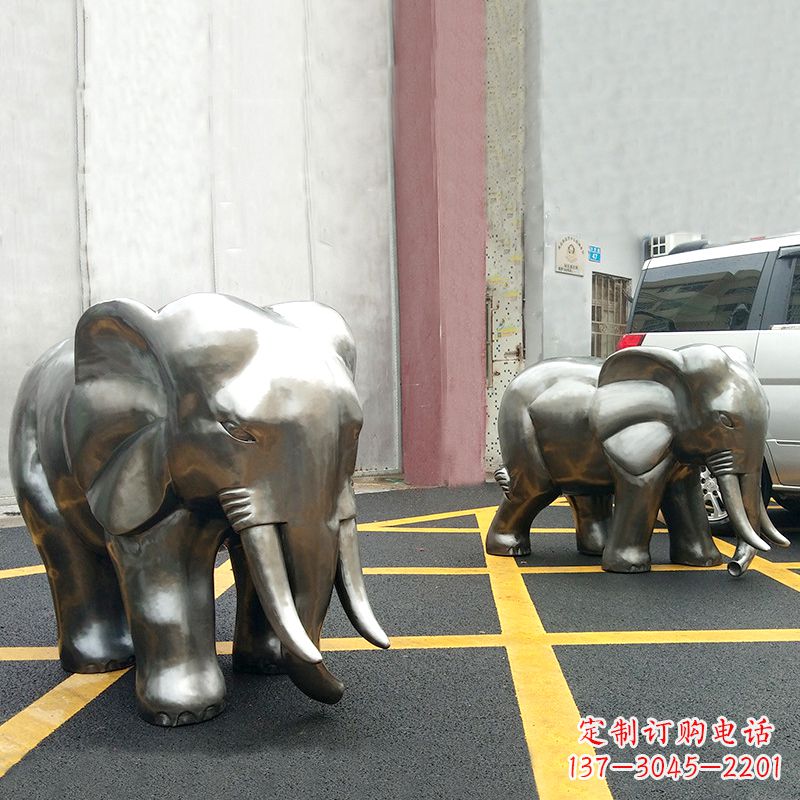 重庆活力大象,不锈钢镜面雕塑
