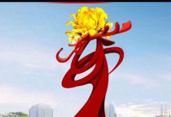 重庆欣赏静谧的雕塑之美：不锈钢牡丹花雕塑