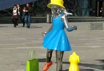 重庆中领雕塑：极致的不锈钢小女孩雕塑