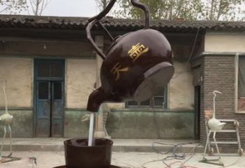 重庆茶壶精美铜雕，为您打造经典景观雕塑