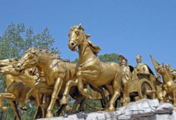 重庆中领雕塑：精美古典马车铜雕