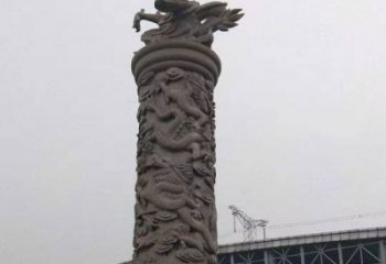 重庆中领雕塑|仿古盘龙柱石雕