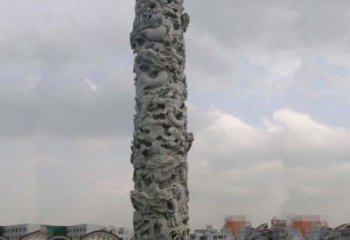 重庆精美仿古盘龙柱石雕