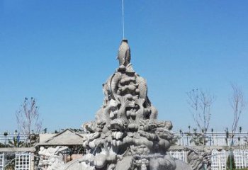 重庆令人称羡的广场龙龟喷泉石雕