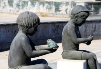 重庆儿童景观铜雕，携带童趣的青蛙