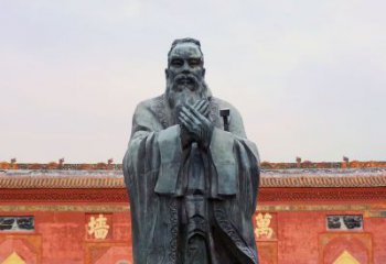 重庆广场青铜孔子像铜鼎
