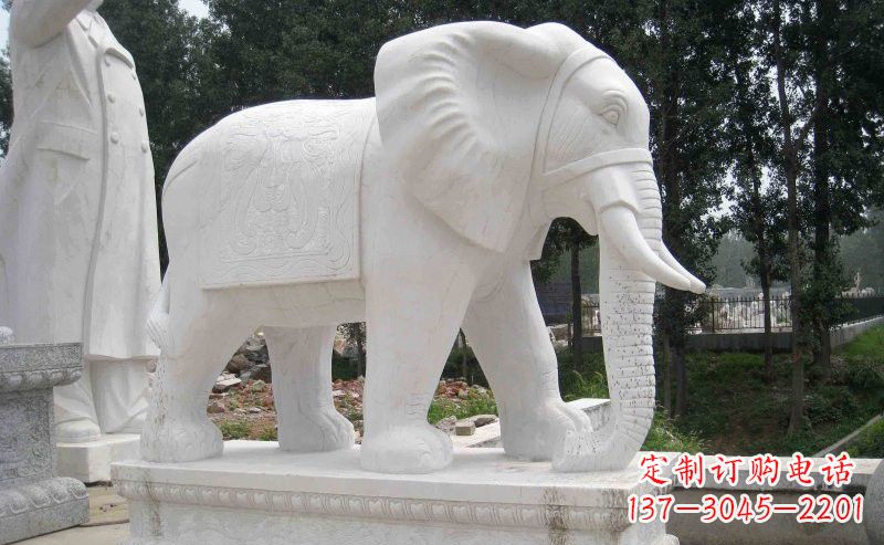 重庆汉白玉大象雕塑