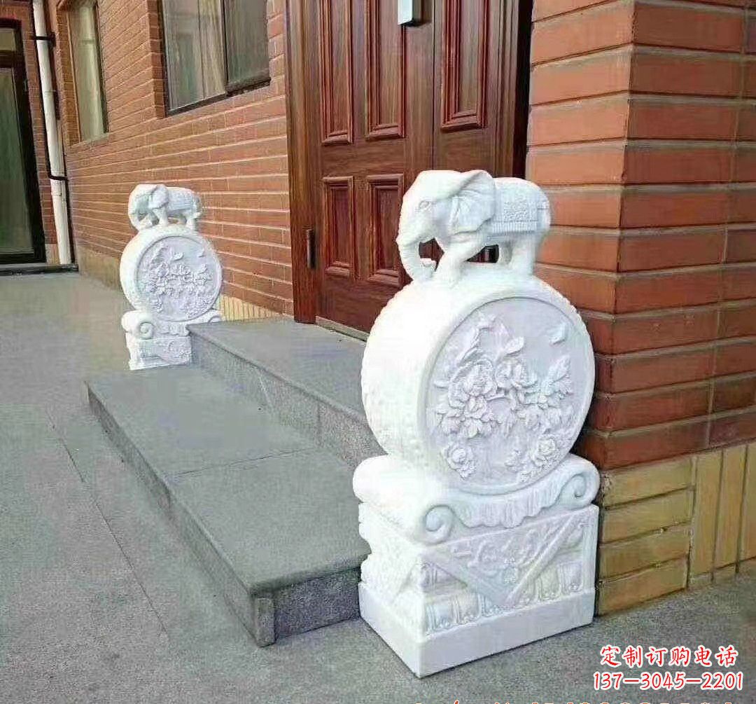 重庆汉白玉大象雕塑,令家庭美景更加完美