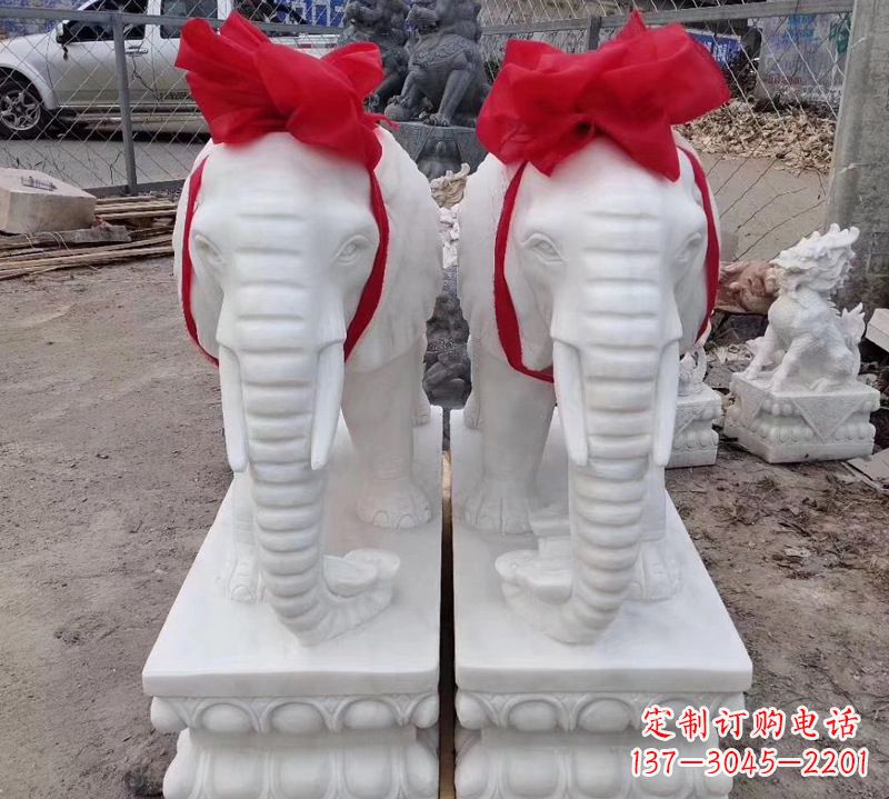 重庆汉白玉大象石雕
