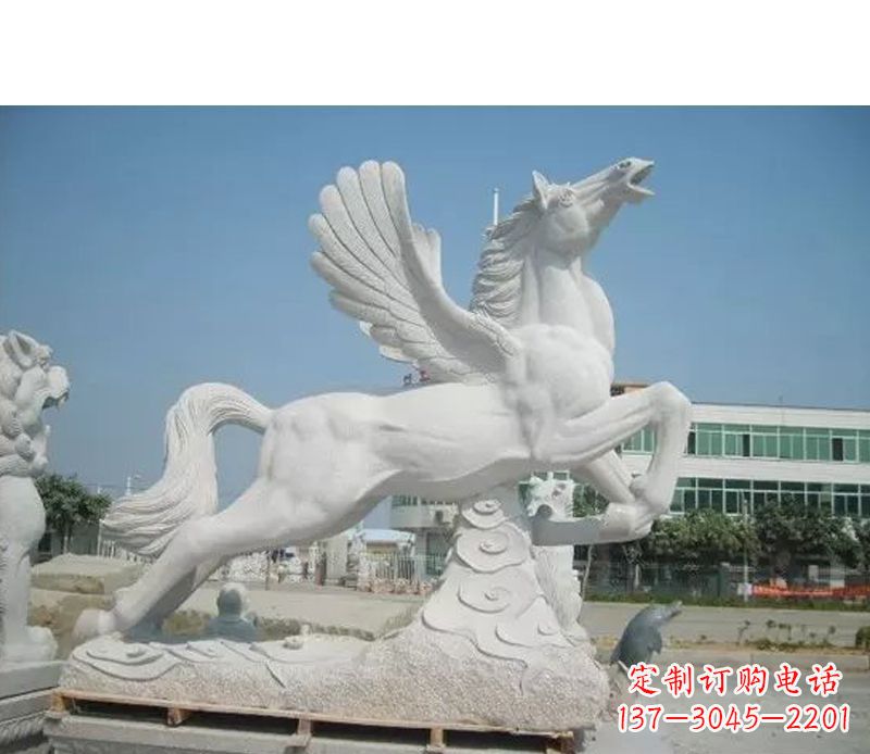 重庆汉白玉飞马雕塑