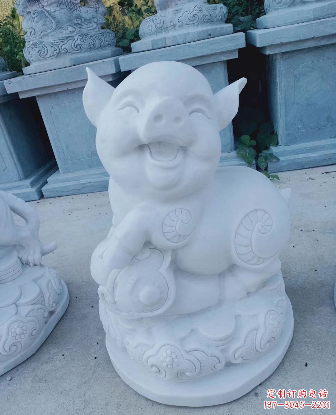 重庆领雕塑--汉白玉公园动物十二生肖石雕