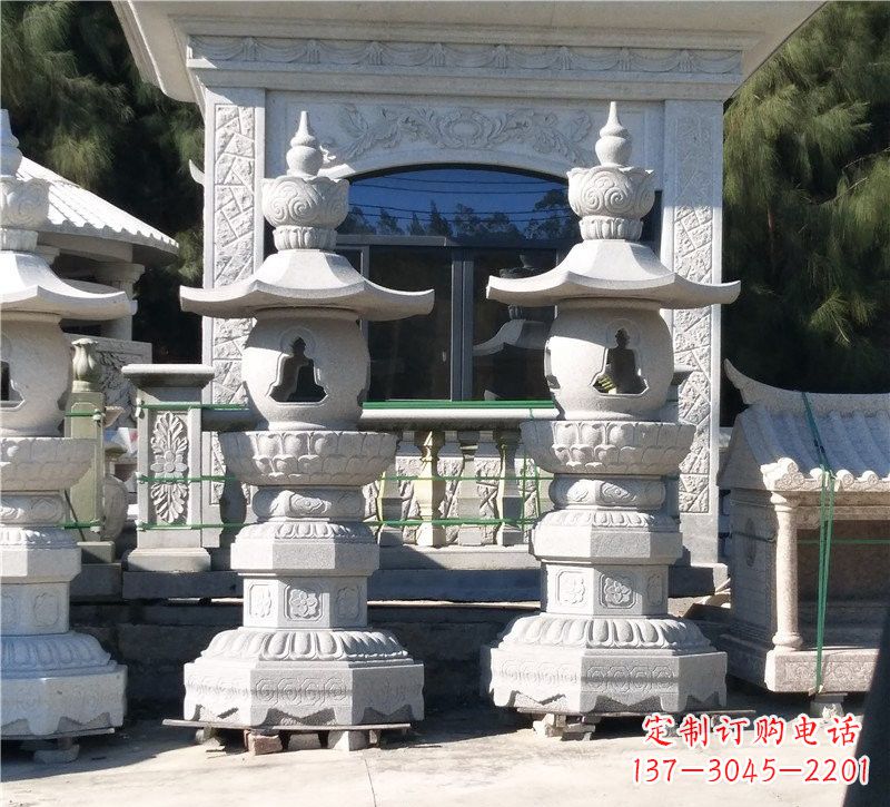 重庆汉白玉公园灯笼雕塑