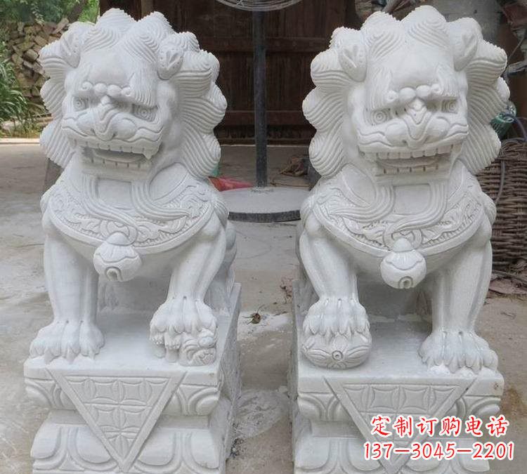 重庆汉白玉古代狮子雕塑