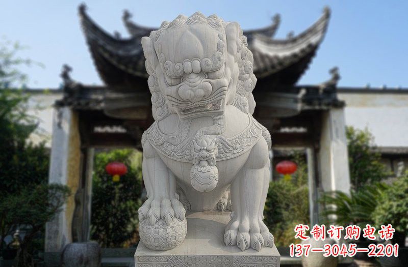 重庆汉白玉故宫狮子石雕