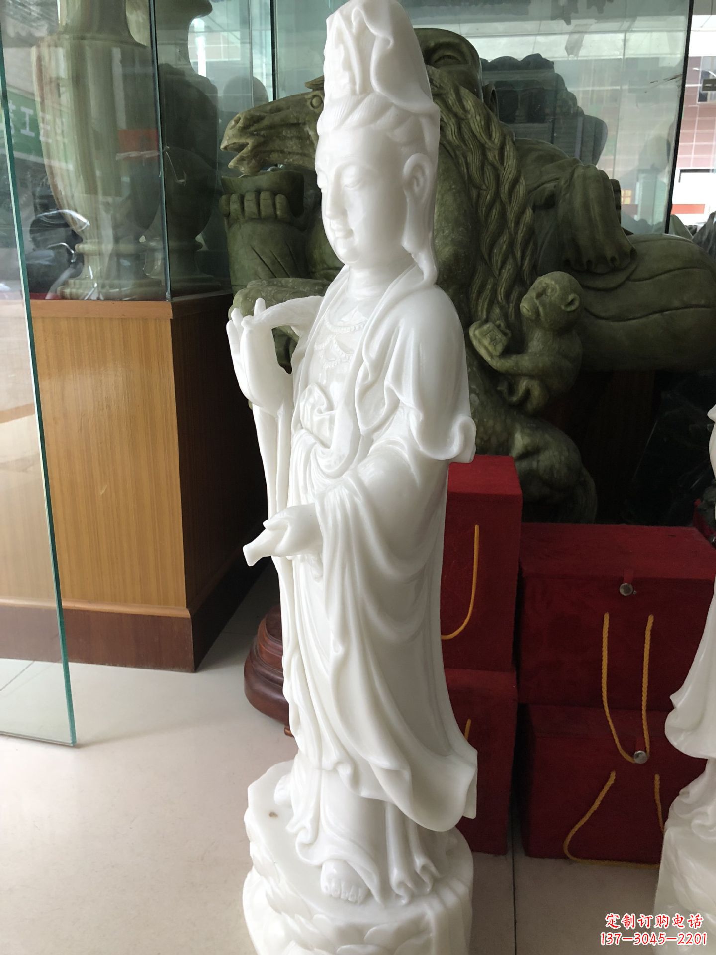重庆精美汉白玉观音菩萨雕塑