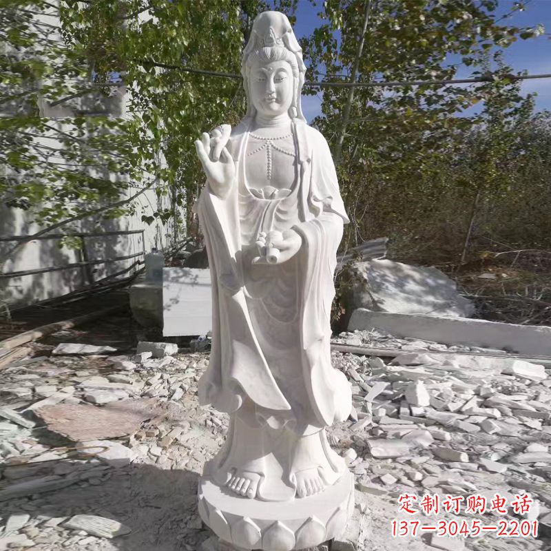 重庆象征观音的汉白玉观音菩萨石雕