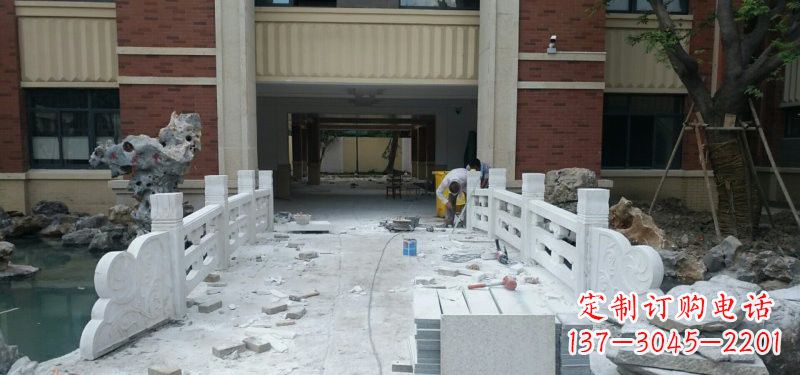 重庆汉白玉栏板安装效果
