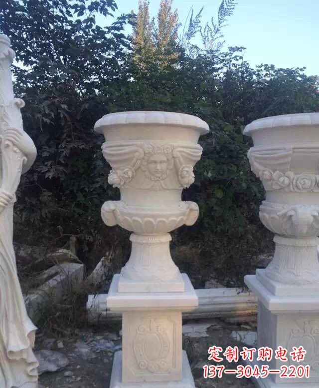 重庆汉白玉欧式花盆