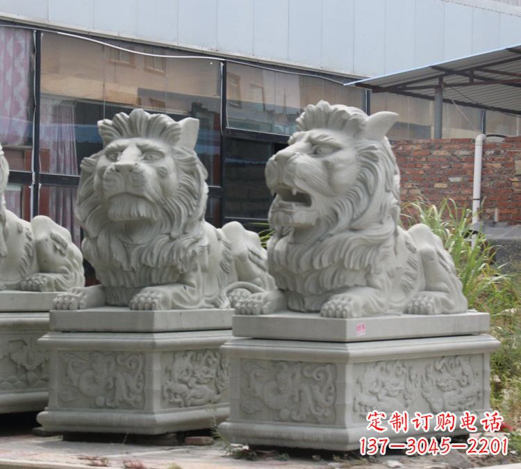 重庆汉白玉欧式狮子石雕