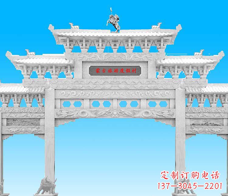 重庆汉白玉牌楼雕塑