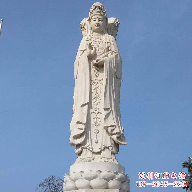 重庆中领雕塑|汉白玉观音石雕佛像