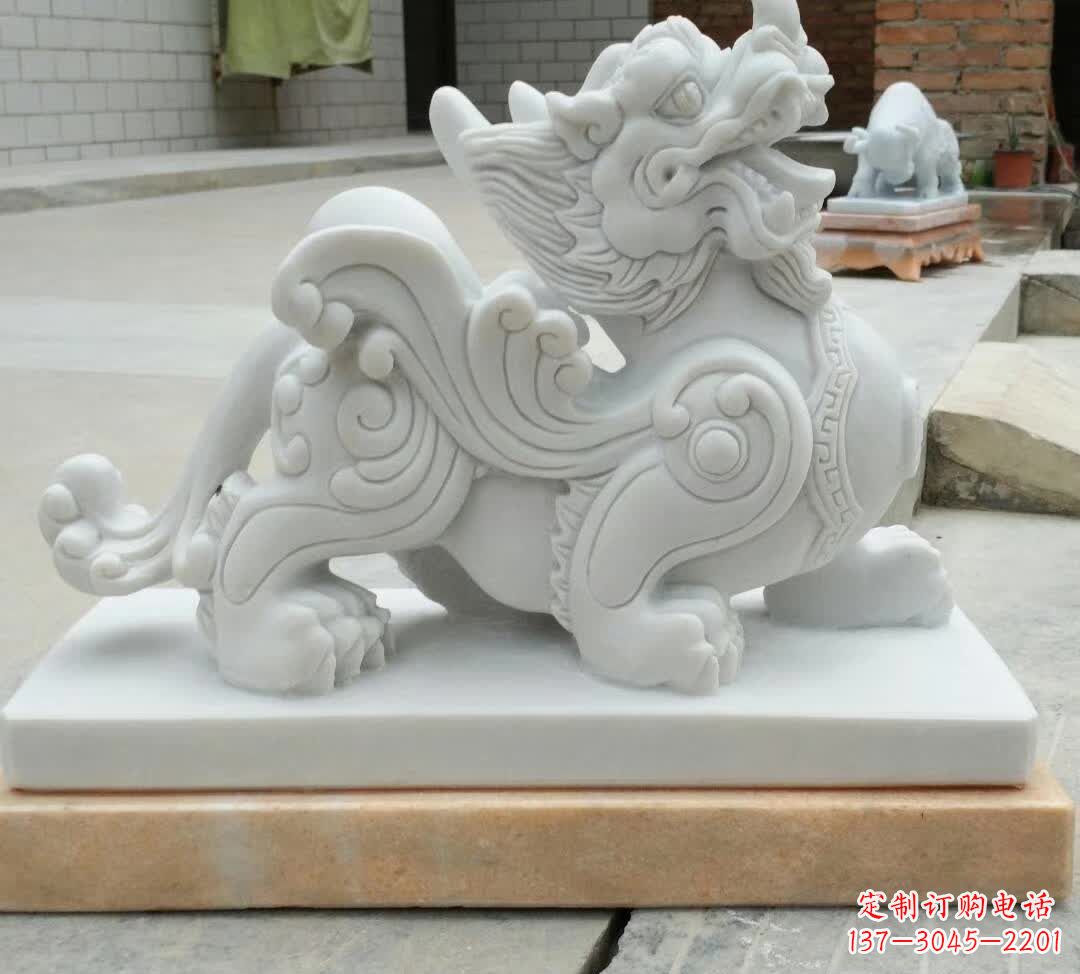 重庆精美汉白玉貔貅雕塑