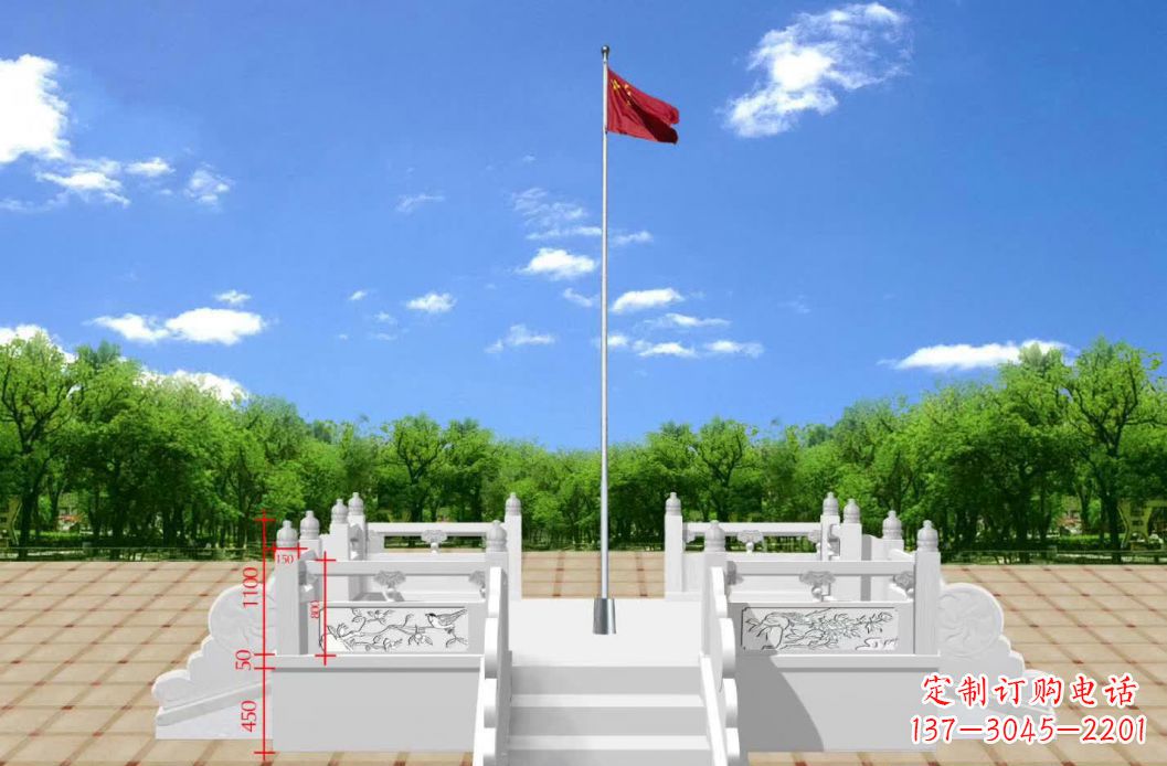 重庆汉白玉升旗台雕塑12